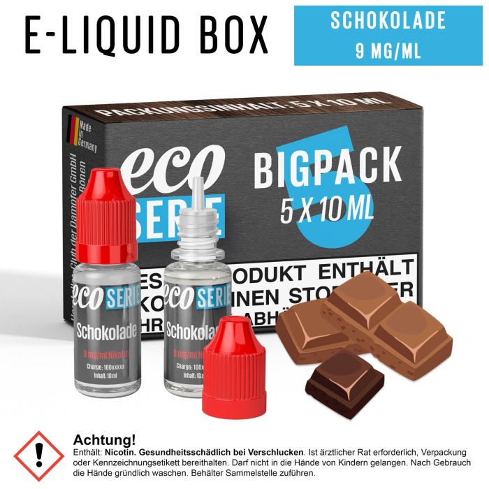 ECO-Liquids Schokolade (5x10 ml - 9 mg/ml Nikotin)