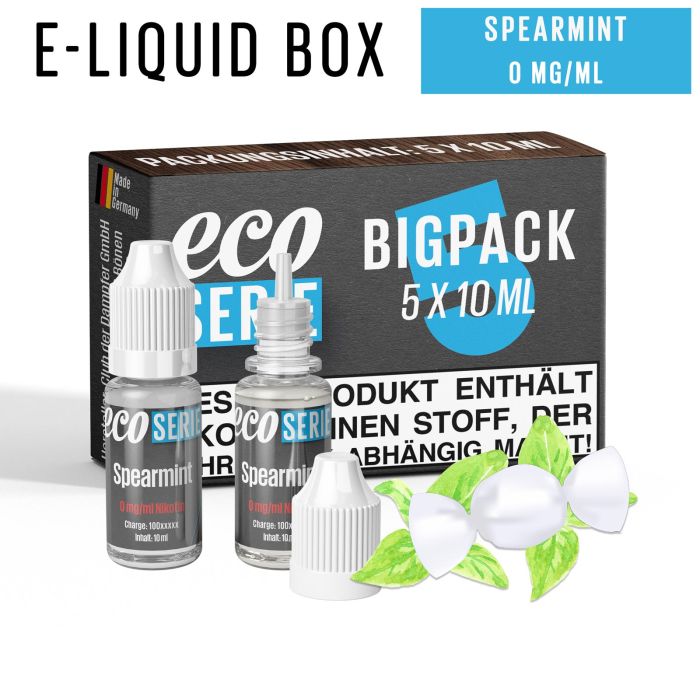 ECO-Liquids Spearmint (5x10 ml - 0 mg/ml Nikotin)