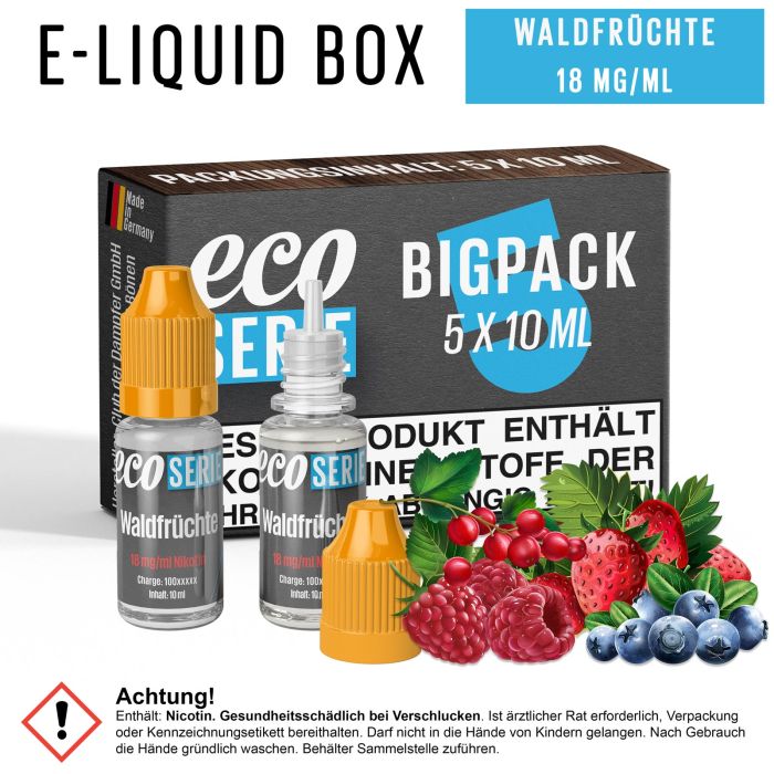 ECO-Liquids Waldfrüchte (5x10 ml - 18 mg/ml Nikotin)