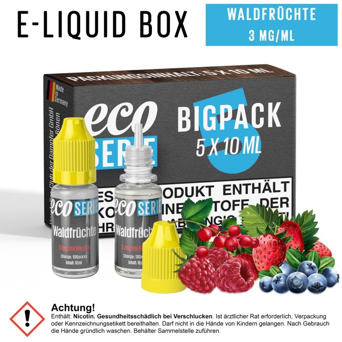 ECO-Liquids Waldfrüchte (5x10 ml - 3 mg/ml Nikotin)