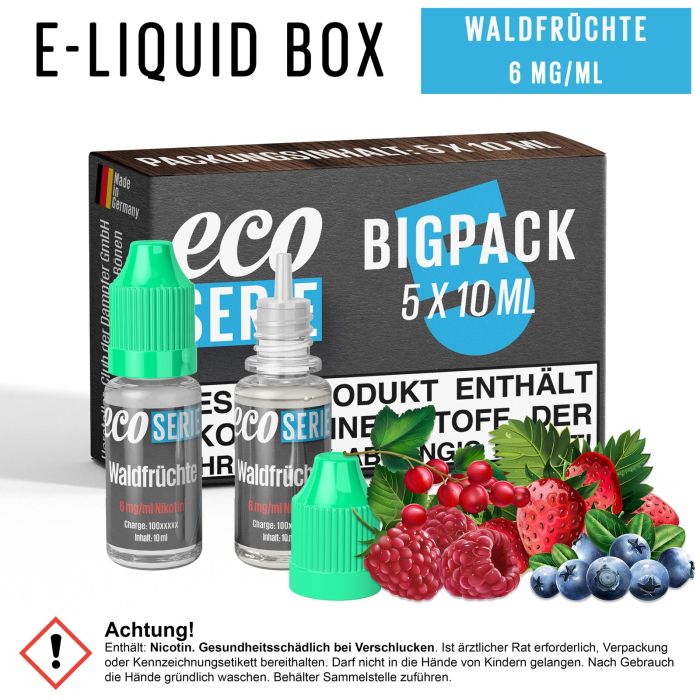 ECO-Liquids Waldfrüchte (5x10 ml - 6 mg/ml Nikotin)