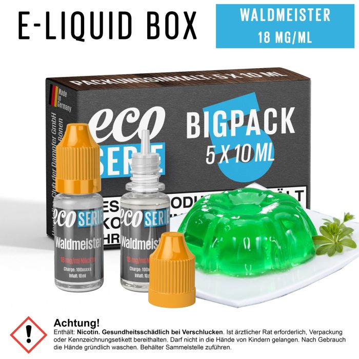 ECO-Liquids Waldmeister (5x10 ml - 18 mg/ml Nikotin)