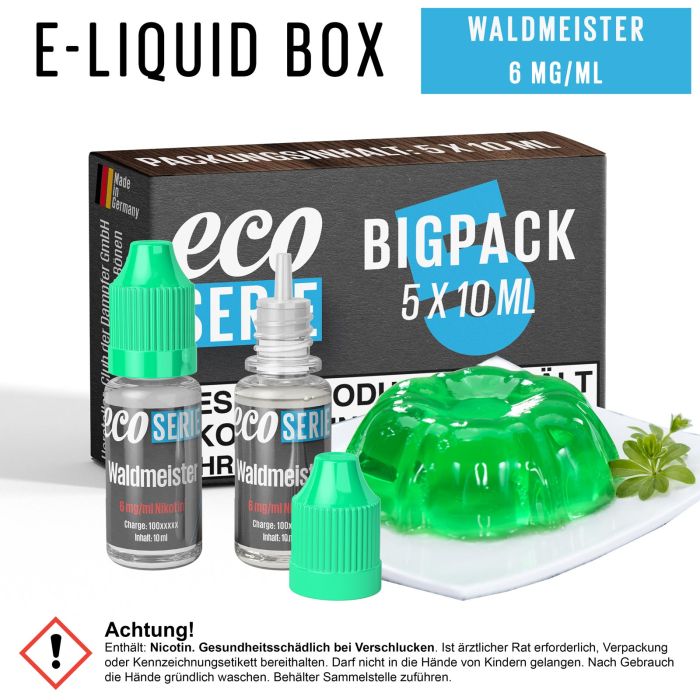 ECO-Liquids Waldmeister (5x10 ml - 6 mg/ml Nikotin)