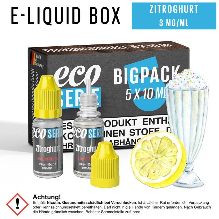 ECO-Liquids Zitroghurt (5x10 ml - 3 mg/ml Nikotin)