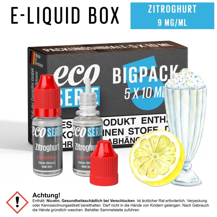 ECO-Liquids Zitroghurt (5x10 ml - 9 mg/ml Nikotin)