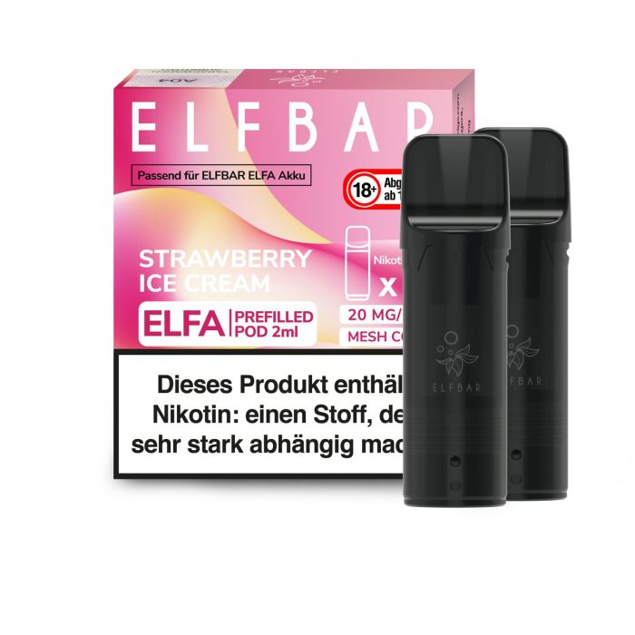Elfa Liquid Pod Strawberry ICE Cream 20 mg (2 Stück) - Elf Bar