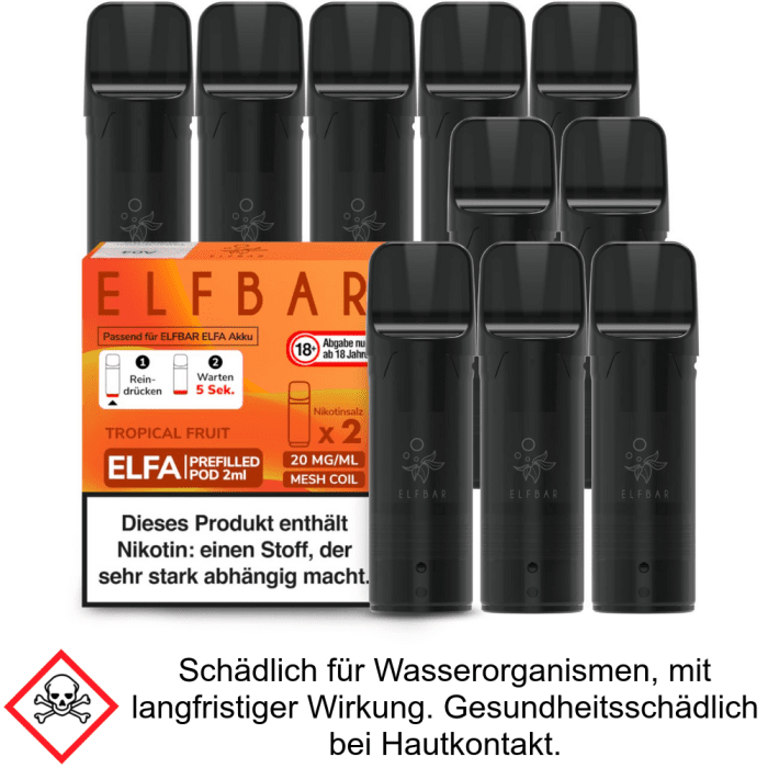 Elfa Liquid Pod Tropical Fruit 20 mg (5x2 Stück) - Elf Bar
