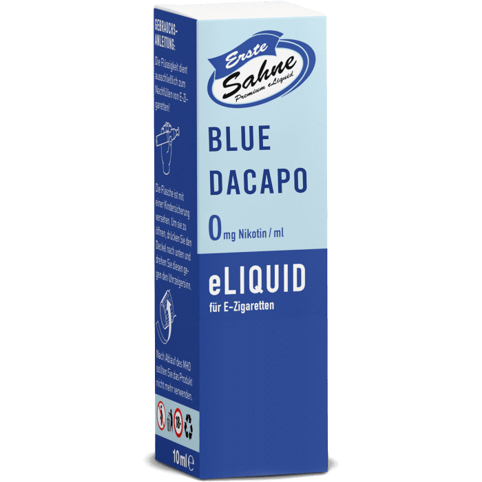 Erste Sahne - Blue daCapo - E-Zigaretten Liquid 12 mg/ml