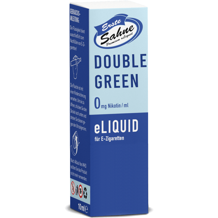 Erste Sahne - Double Green - E-Zigaretten Liquid 6 mg/ml