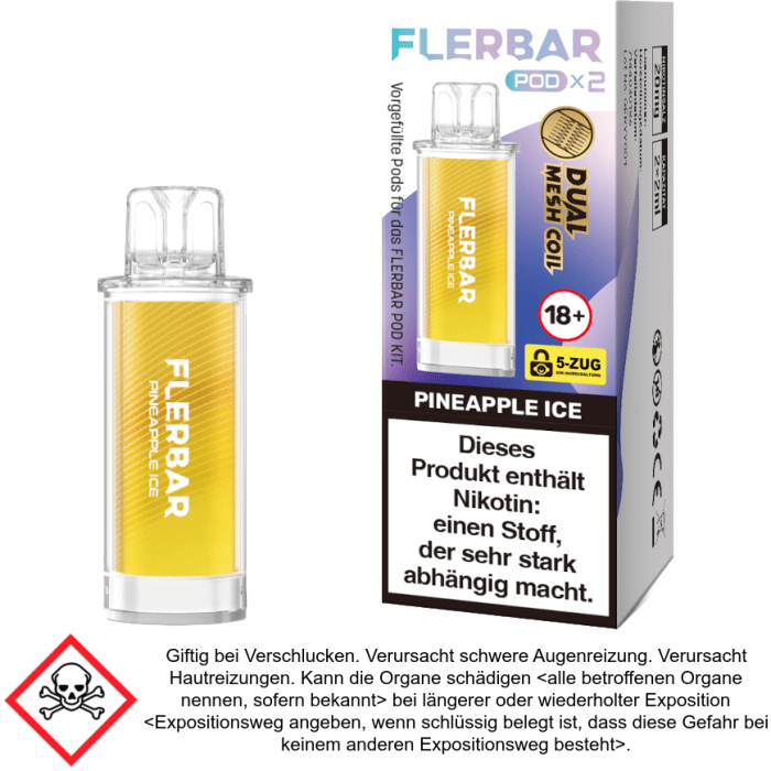 Flerbar Pod Pineapple ICE 20 mg/ml (2 Stück pro Packung)