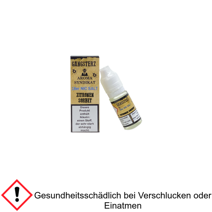 Gangsterz - Zitronen Sorbet - Nikotinsalz Liquid 18 mg/ml