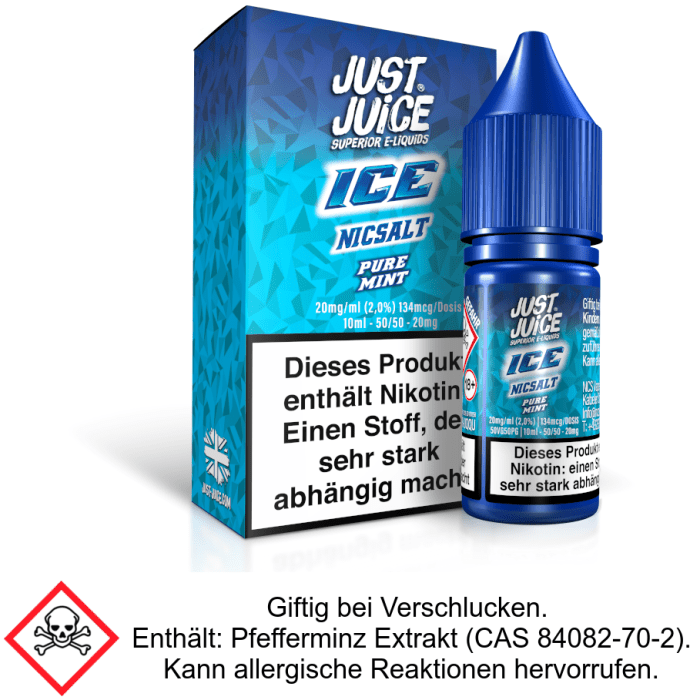 Just Juice - Pure Mint Ice - Nikotinsalz Liquid 20 mg/ml