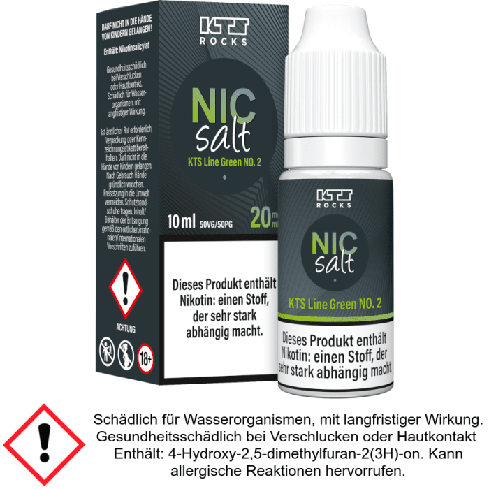 KTS - Line - Green No.2 - Nikotinsalz Liquid - 20 mg/ml