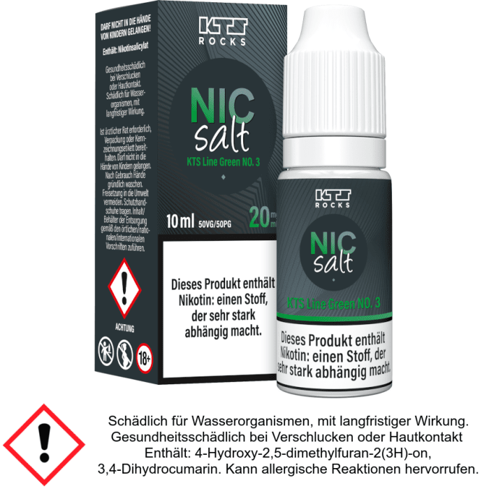 KTS - Line - Green No.3 - Nikotinsalz Liquid - 20 mg/ml