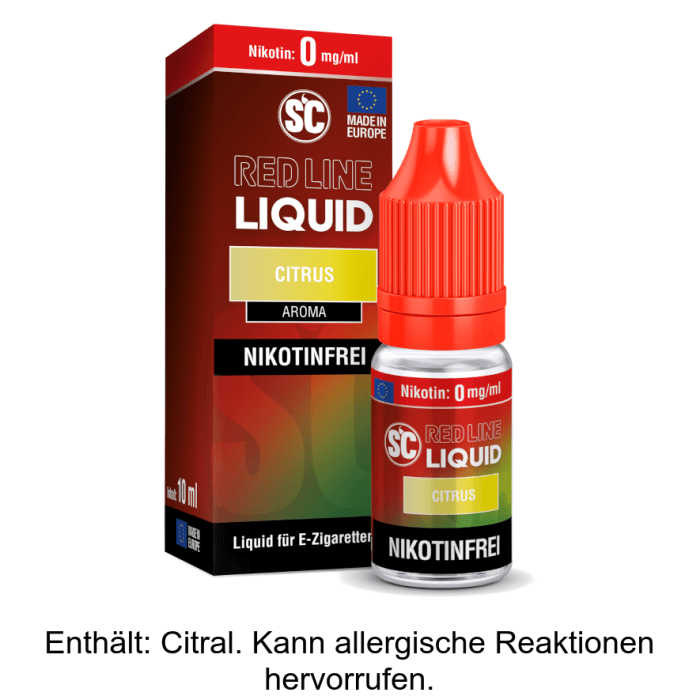 Liquid Citrus 0 mg/ml - SC Red Line Nikotinfrei