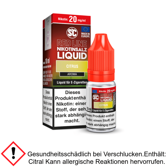 Liquid Citrus 10 mg/ml - SC Red Line Nikotinsalz