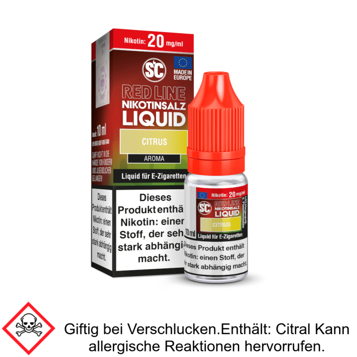 Liquid Citrus 20 mg/ml - SC Red Line Nikotinsalz