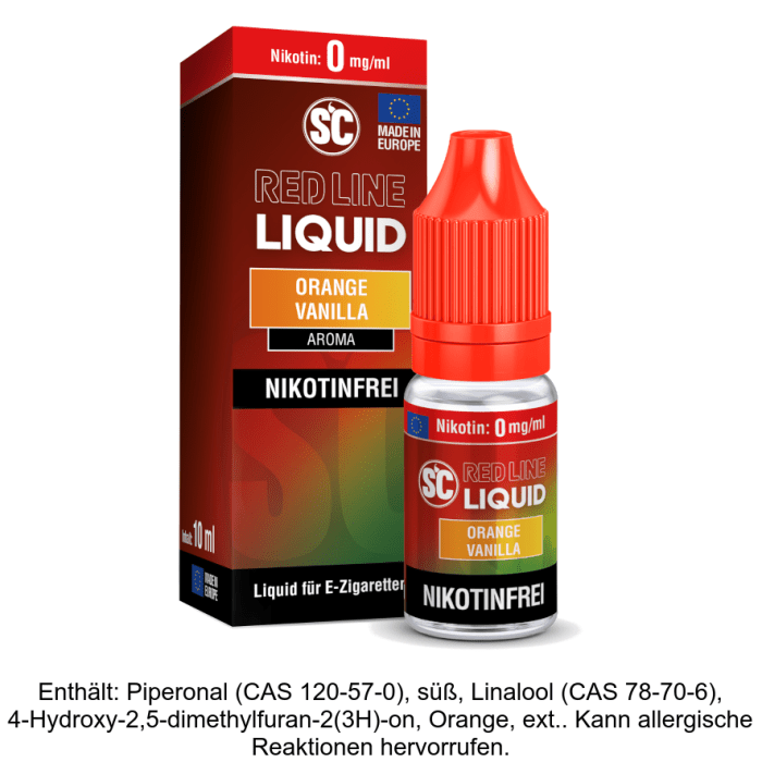 Liquid Orange Vanilla 0 mg/ml - SC Red Line Nikotinfrei