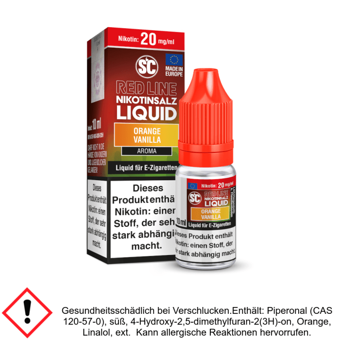 Liquid Orange Vanilla 10 mg/ml - SC Red Line Nikotinsalz