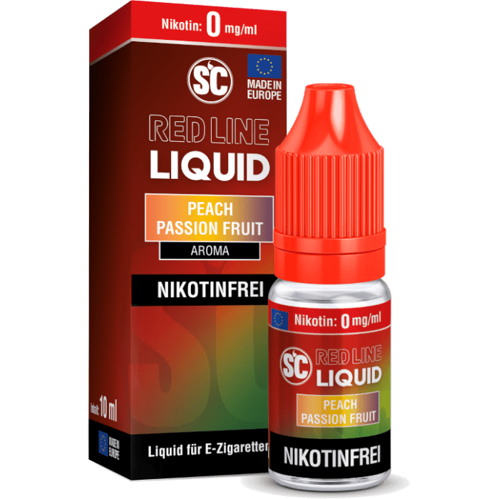 Liquid Peach Passion Fruit 0 mg/ml - SC Red Line Nikotinfrei