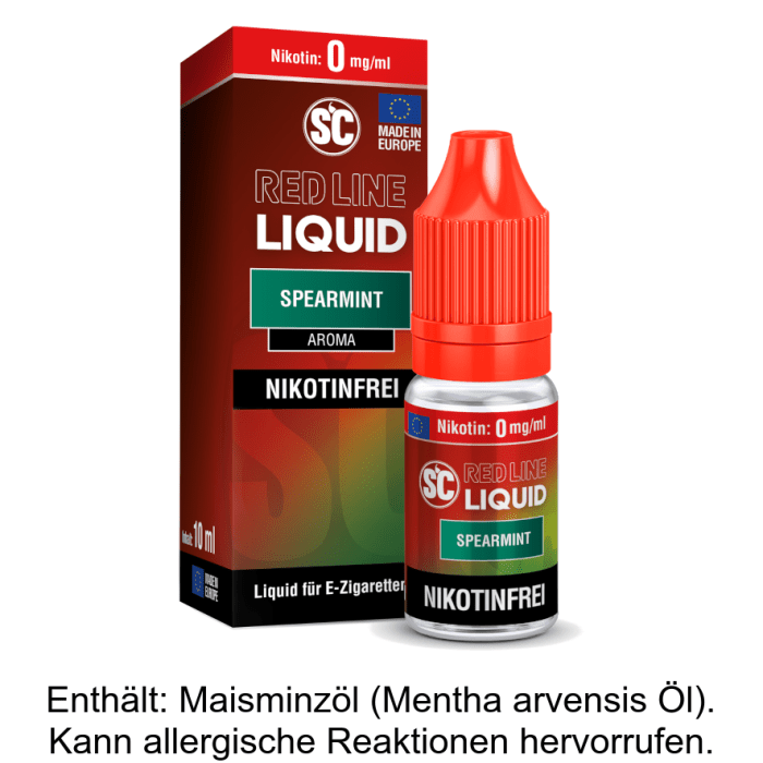 Liquid Spearmint 0 mg/ml - SC Red Line Nikotinfrei