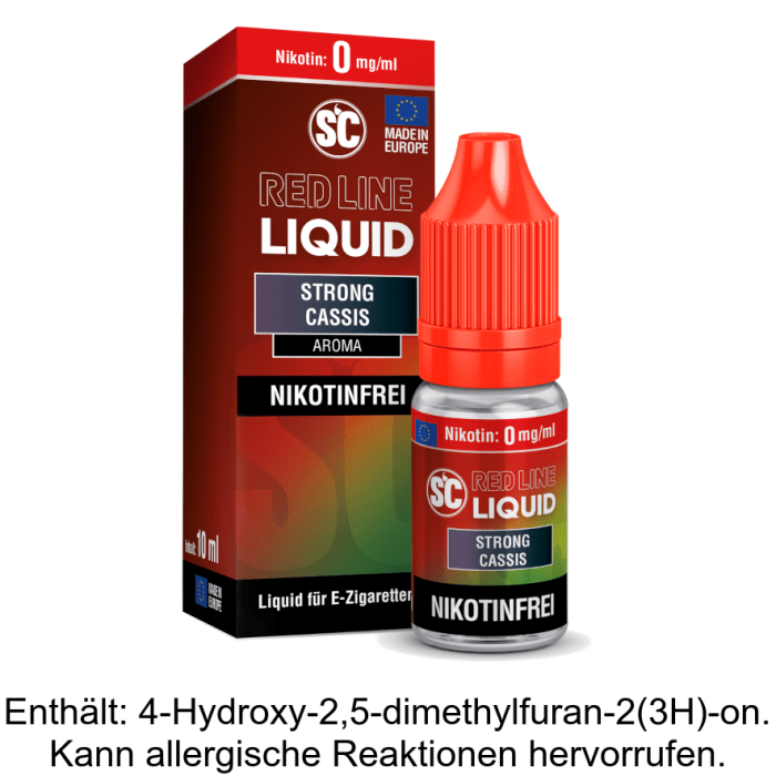 Liquid Strong Cassis 0 mg/ml - SC Red Line Nikotinfrei