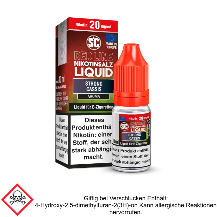 Liquid Strong Cassis 20 mg/ml - SC Red Line Nikotinsalz