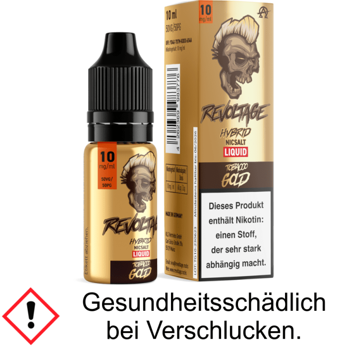 Liquid Tobacco Gold - Revoltage - Hybrid Nikotinsalz 10 mg/ml