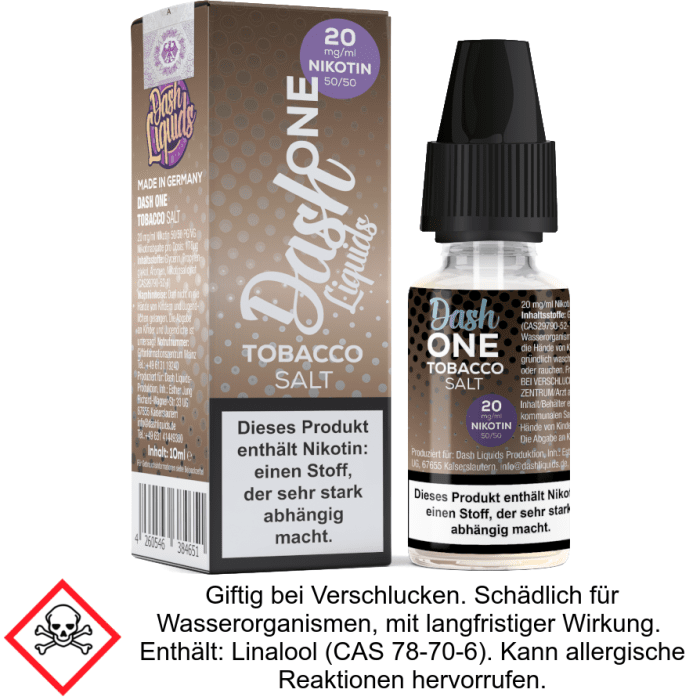 Liquid Tobacco - One - Dash Liquids 20 mg/ml Nikotinsalz