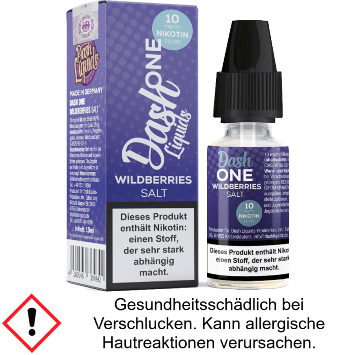 Liquid Wildberries - One - Dash Liquids 10 mg/ml Nikotinsalz