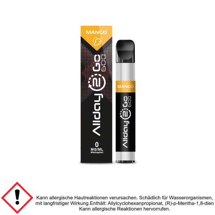 Mango 0 mg/ml - Allday to Go 600 - Einweg E-Zigarette