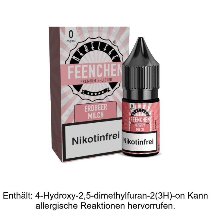 Nebelfee - Feenchen - Erdbeermilch - Nikotinsalz Liquid 0 mg/ml