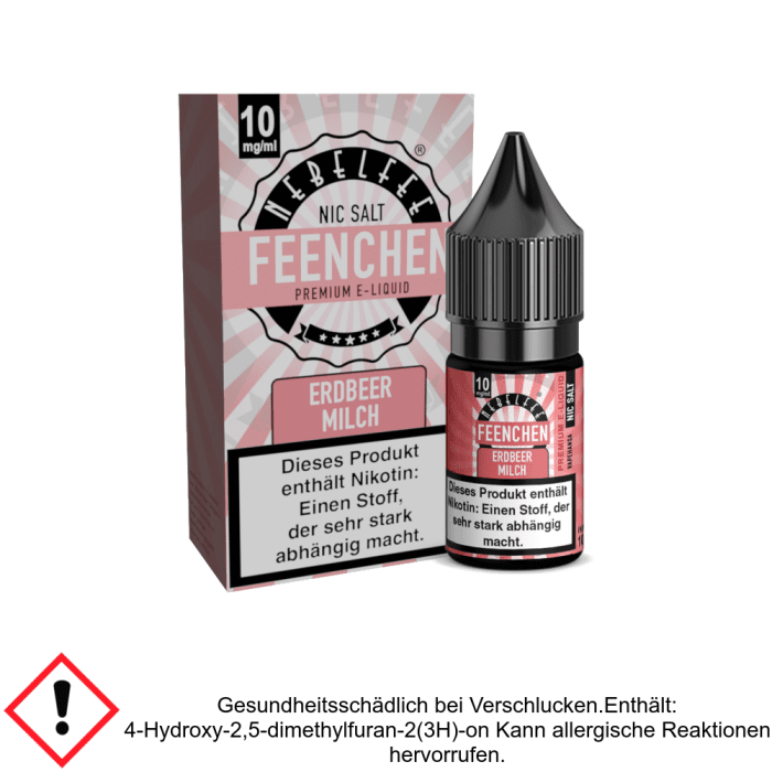 Nebelfee - Feenchen - Erdbeermilch - Nikotinsalz Liquid 10 mg/ml