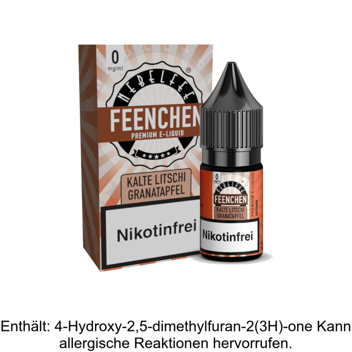 Nebelfee - Feenchen - Kalte Litschi Granatapfel - Nikotinfreies Liquid 0 mg/ml