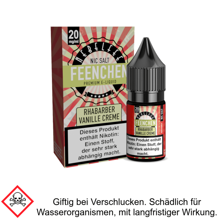 Nebelfee - Feenchen - Rhabarber Vanillecreme - Nikotinsalz Liquid 20 mg/ml