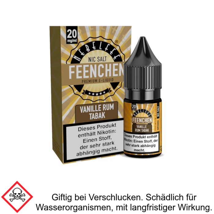 Nebelfee - Feenchen - Vanille Rum Tabak - Nikotinsalz Liquid 20 mg/ml