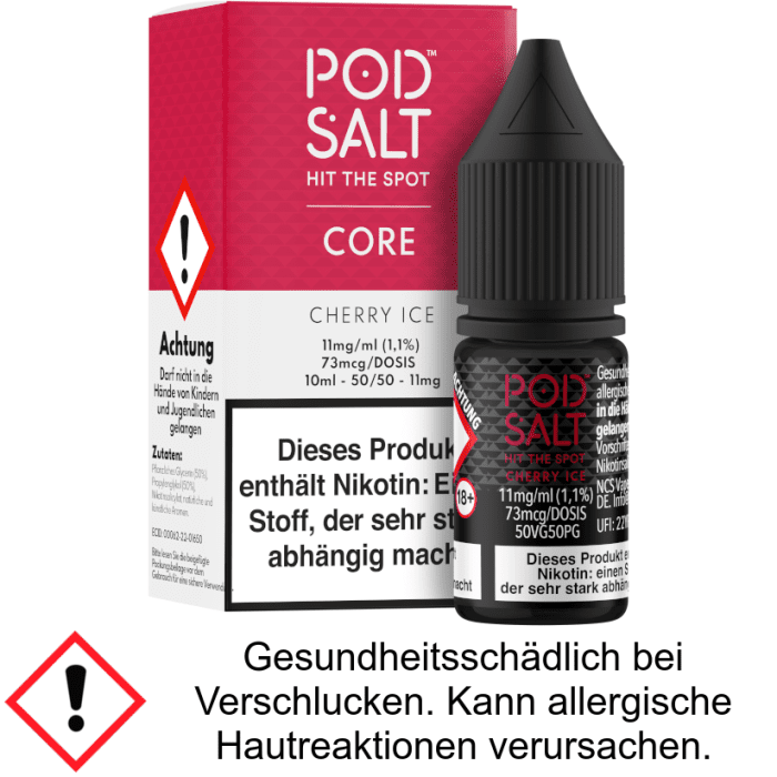 Pod Salt Core - Cherry Ice - Nikotinsalz Liquid 11 mg/ml