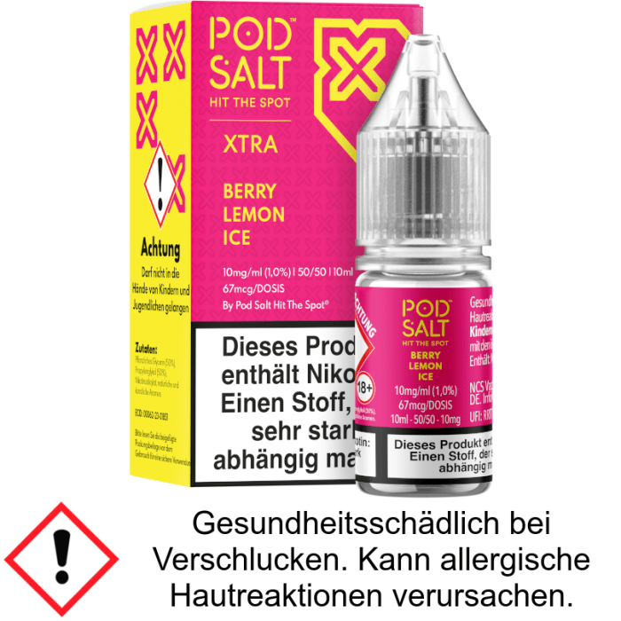 Pod Salt X - Berry Lemon Ice - Nikotinsalz Liquid 10 mg/ml