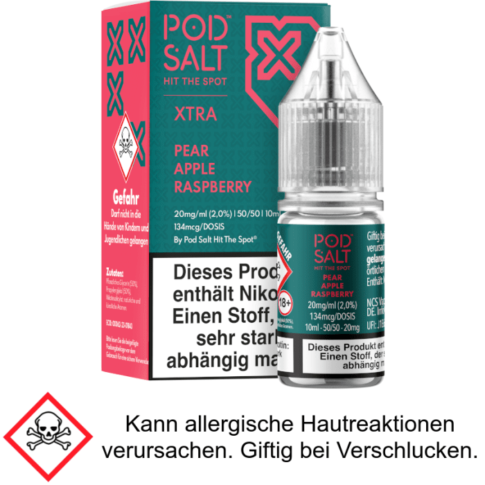 Pod Salt X - Pear Apple Raspberry - Nikotinsalz Liquid 20 mg/ml