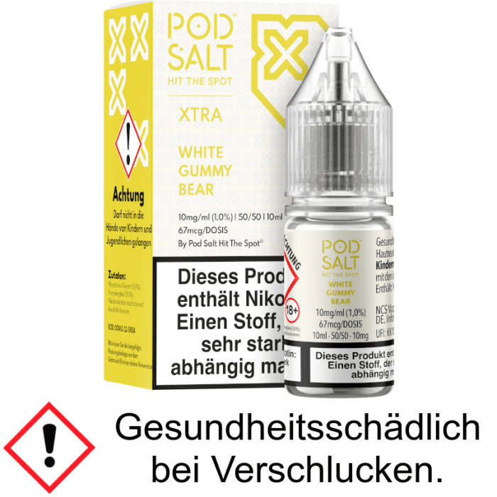 Pod Salt X - White Gummy Bear - Nikotinsalz Liquid 10 mg/ml