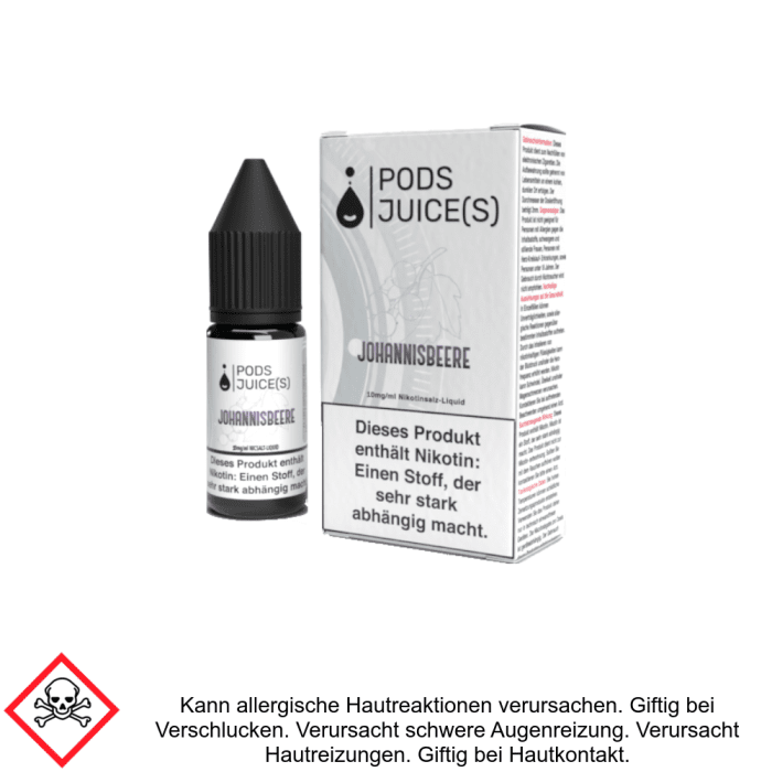 Pods Juice(s) - Johannisbeere - Nikotinsalz Liquid 10mg/ml