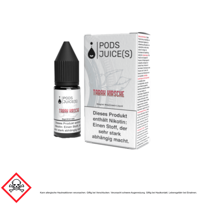Pods Juice(s) - Tabak Kirsche - Nikotinsalz Liquid 20mg/ml