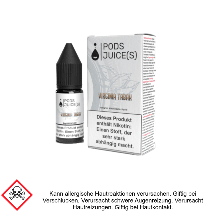 Pods Juice(s) - Virginia Tabak - Nikotinsalz Liquid 10mg/ml