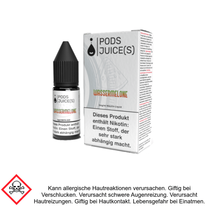 Pods Juice(s) - Wassermelone E-Zigaretten Liquid 3 mg/ml