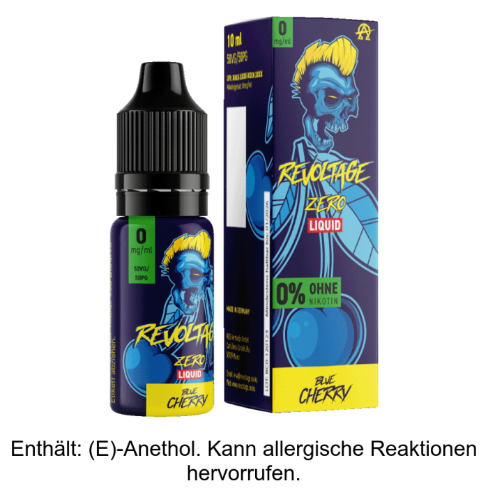 Revoltage - Blue Cherry - Hybrid Nikotinsalz Liquid 0 mg/ml