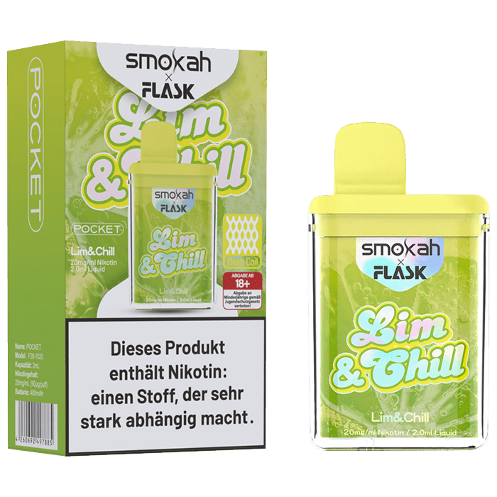Smokah x Flask Lim & Chill 20 mg/ml Einweg E-Zigarette