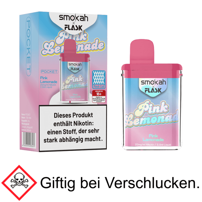 Smokah x Flask Pink Lemonade 20 mg/ml Einweg E-Zigarette