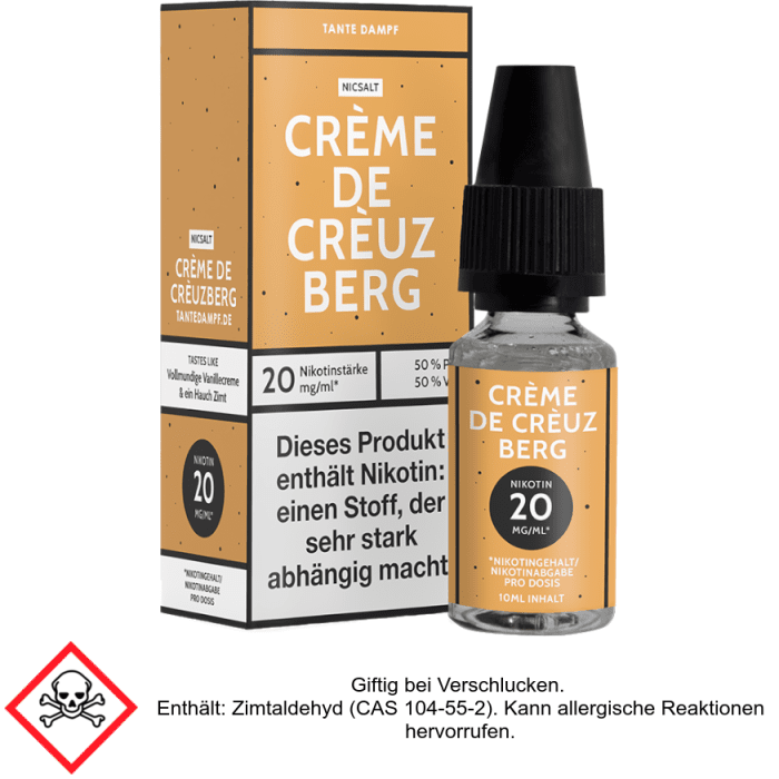 Tante Dampf - Crème de Crèuzberg - Nikotinsalz Liquid 20 mg/ml