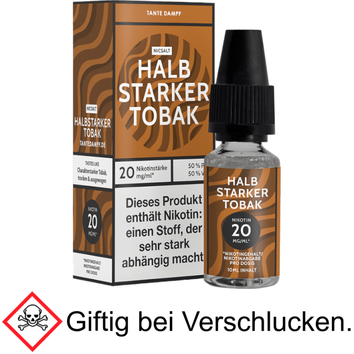 Tante Dampf - Halbstarker Tobak - Nikotinsalz Liquid 20 mg/ml