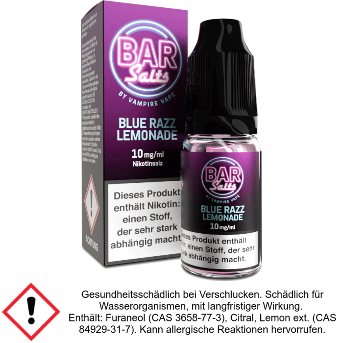 Vampire Vape - Bar Salts - Blue Razz Lemonade - Nikotinsalz Liquid 10 mg/ml